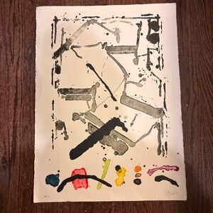 Roland Ginzel Lithograph "Untitled" TRUST 2 of 5 - 1981